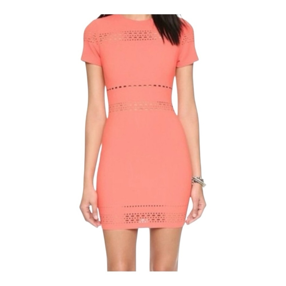 Elizabeth and James Pink Mini Dress with Cutout Details